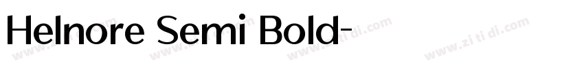 Helnore Semi Bold字体转换